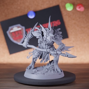 Triton Miniature Sea Defender Mini Dungeons and Dragons Mini RPG Tabletop Miniature DnD Painting Pathfinder 5e DnD | AG