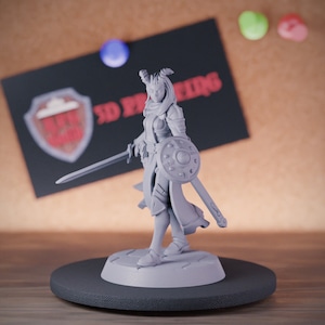 Tiefling Knight Miniature Dungeons and Dragons Mini RPG Tabletop Miniature DnD Painting Pathfinder 5e DnD | GM