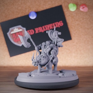 Dwerg Varkensrover Miniatuur Cavalier Dwerg Dungeons and Dragons Mini RPG Tabletop Miniatuur DnD Schilderen Pathfinder 5e DnD | CnP