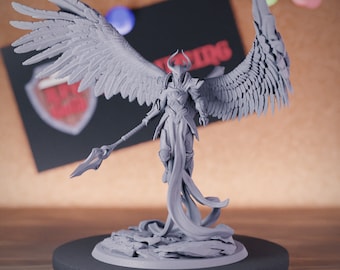 Angelic Warrior Miniature Archangel Fighter Dungeons and Dragons Mini RPG Tabletop Miniature DnD Painting Pathfinder 5e DnD | LoP
