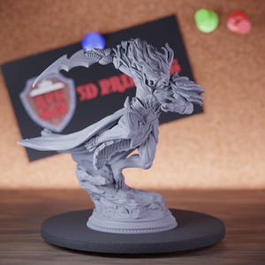 Demon Warchief Miniature Predator Mini Dungeons and Dragons Mini RPG Tabletop Miniature DnD Painting Pathfinder 5e DnD | DmS