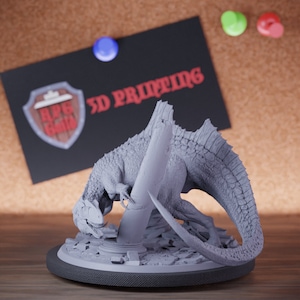 Dinosaur Monster Miniature Boss Mini Dungeons and Dragons Mini RPG Tabletop Miniature DnD Painting Pathfinder 5e DnD | LoP