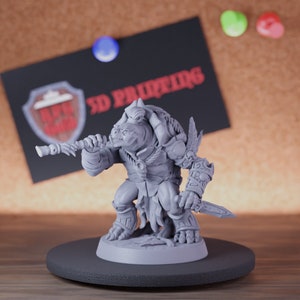 Tortolian Shooter Turtlekin Miniature Tortle Mini Dungeons and Dragons Mini RPG Tabletop Miniature DnD Painting Pathfinder 5e DnD | AG