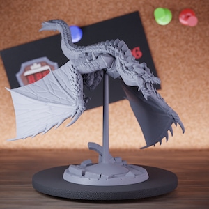 Wyvern Miniature Monster Boss Mini Dungeons and Dragons Mini RPG Tabletop Miniature DnD Painting Pathfinder 5e DnD | AG