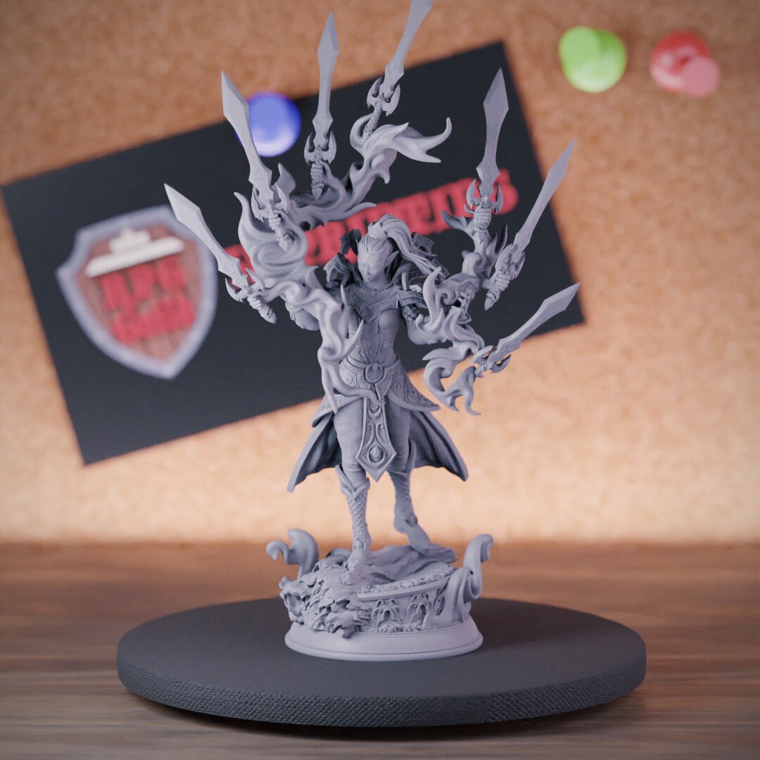 Elf Bladesinger Miniature Wizard BBEG Dungeons and Dragons Mini RPG Tabletop Miniature Dnd
