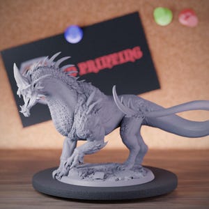 Blue Dragonspawn Miniature Spawn of Tiamat Mini Dungeons and Dragons Mini RPG Tabletop Miniature DnD Painting Pathfinder 5e DnD | LoP