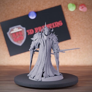 Wraith Knight Miniature Shadow Monster Mini Dungeons and Dragons Mini RPG Tabletop Miniature DnD Painting Pathfinder 5e DnD | LoP