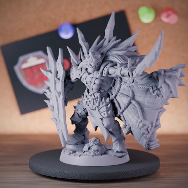 Goblin King Miniature DnD Boss Goblin Warchief Dungeons and Dragons Mini RPG Tabletop Miniature DnD Painting Pathfinder 5e DnD | AG