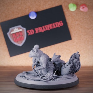 MouseFolk Miniature Laicost Camp Mini Dungeons and Dragons Mini RPG Tabletop Miniature DnD Painting Pathfinder 5e DnD | LoP