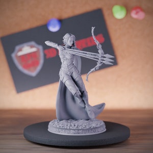 Elf Archer Miniature Hunter Mini Dungeons and Dragons Mini RPG Tabletop Miniature DnD Painting Pathfinder 5e DnD | DmS