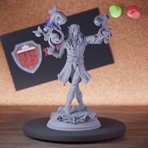 Elf Druid Sorcerer Miniature Spellcaster Mini Dungeons and Dragons Mini RPG Tabletop Miniature DnD Painting Pathfinder 5e DnD | DmS