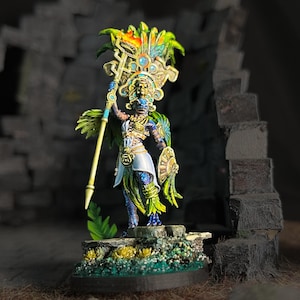 Lizard Priest Painted Miniature Dungeons and Dragons DnD RPG Mini Tabletop Pathfinder 5e Pathfinder Painter | Lizielim