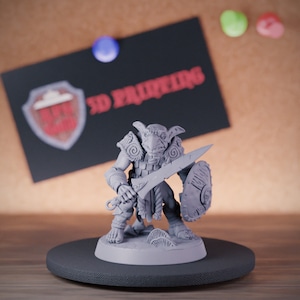 Goblin Miniature Guard Warrior DnD Dungeons and Dragons Mini RPG Tabletop Miniature DnD Painting Pathfinder 5e DnD | AG