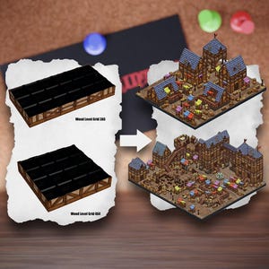 Piastrelle per terreno urbano modulare / Blocchi di città medievali / Terreno da tavolo del villaggio / Pathfinder D&D 5e