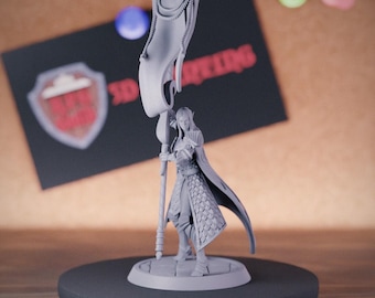 Elf Soldier Miniature Warrior Fighter Mini Dungeons and Dragons Mini RPG Tabletop Miniature DnD Painting Pathfinder 5e DnD | LoP