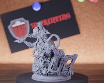 Monster Hound Mutant Miniature | 28mm-75mm | Resin 3D Printed D&D Pathfinder Mini | DMS