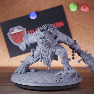 Demon Guard Miniature Mace Hell Creature Mini Dungeons and Dragons RPG Tabletop Miniature DnD Painting Pathfinder 5e DnD | Cnp