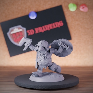 Goblin Soldado Footman Miniatura Monstro Mini Dungeons and Dragons Mini RPG Mesa Miniatura DnD Pintura Pathfinder 5e DnD | LoP