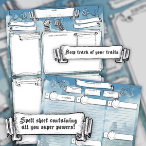 Dnd 5e Character Sheet Monk Printable and Fillable PDF D&amp;D 5e Monk Stat ...
