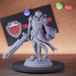 Human Paladin Miniature Warrior Cleric Mini Dungeons and Dragons Mini RPG Tabletop Miniature DnD Painting Pathfinder 5e DnD | DmS