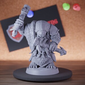 Bearfolk Shaman Miniature Dungeons and Dragons Mini RPG Tabletop Miniature DnD Painting Pathfinder 5e DnD | DB