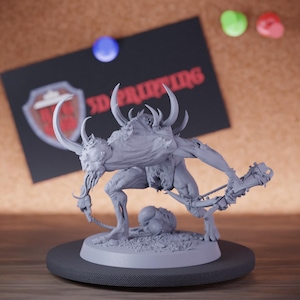 Monster Cyclop Miniatura Crossbow Fighter Mini Dungeons and Dragons RPG Tabletop Miniatura DnD Malowanie Pathfinder 5e DnD | LoP