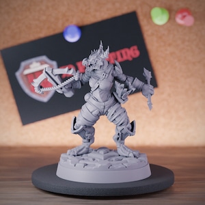 Female Dragonborn Archer Miniature Ranger Dungeons and Dragons Mini RPG Tabletop Miniature DnD Painting Pathfinder 5e DnD | CnP