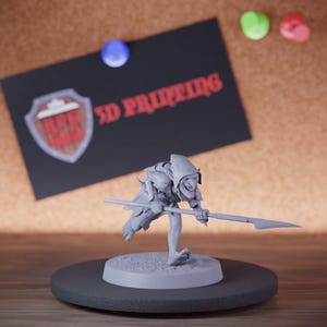 Miniatura de Soldado Goblin, Lança de Carga, Mini Dungeons and Dragons, Mini RPG de Mesa, Miniatura de Pintura DnD, Pathfinder 5e DnD | Lop
