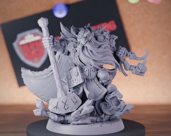Dwarf Paladin Miniature Cleric Ulfgar Dungeons and Dragons Mini RPG Tabletop Miniature DnD Painting Pathfinder 5e DnD | AG
