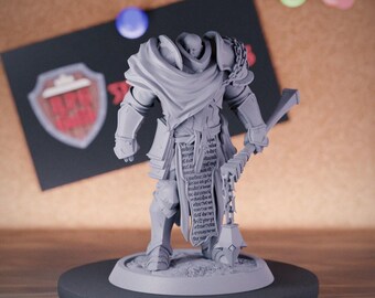 Tempelier Krijger Miniatuur Paladijn Geestelijke Dungeons and Dragons Mini RPG Tabletop Miniatuur DnD Schilderen Pathfinder 5e DnD | LoP