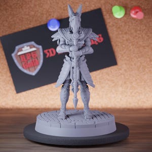 Mummy Warrior Miniature Egyptian Spear Mini Dungeons and Dragons RPG Tabletop Miniature DnD Painting Pathfinder 5e DnD | Cnp