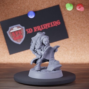 Enana exploradora femenina Miniatura de Dungeons and Dragons Mini RPG Miniatura de mesa DnD Pintura Pathfinder 5e DnD / CnP