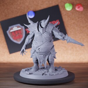 Chef de guerre ogre, guerrier à l'épée, miniature de monstre pour Donjons et Dragons, jeu de rôle sur table, peinture pour Pathfinder 5e DnD | LoP