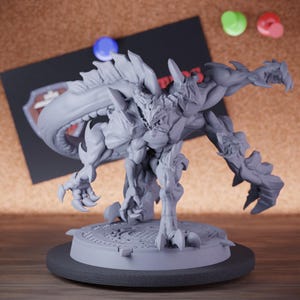 Demon Monster Miniature Multi Armed Fiend Mini Dungeons and Dragons Mini RPG Tabletop Miniature DnD Painting Pathfinder 5e DnD | Cnp