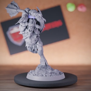 Tauren Battle Miniature Dungeons and Dragons Mini RPG Tabletop Miniature DnD Painting Pathfinder 5e DnD | DB