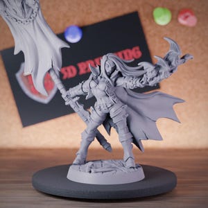 Weiblicher Vampir Kriegsherr Miniature Curse of Strahd Mini Dungeons and Dragons Mini RPG Tabletop Miniature DnD Painting Pathfinder 5e DnD | AG