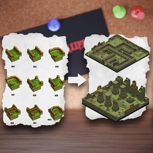 Modular Sewer Terrain Tiles | Toxic Underground Pipes Blocks | Thieves Guild Tabletop Terrain | Pathfinder D&D 5e