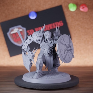 Brutal Orc Miniature Guard Monster Mini Dungeons and Dragons RPG Tabletop Miniature DnD Painting Pathfinder 5e DnD | Lop