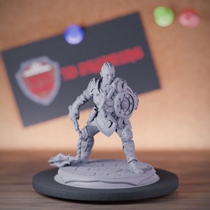 Miniatura de anã bárbara Mini Dungeons and Dragons Mini RPG de mesa Miniatura DnD Pintura Pathfinder 5e DnD | DmS