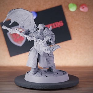 Mephistopheles Archduke Miniature Devil Mini Dungeons and Dragons Mini RPG Tabletop Miniature DnD Painting Pathfinder 5e DnD | DB