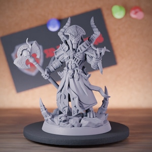 Necromancer Miniature Undead Lich Dungeons and Dragons Mini RPG Tabletop Miniature DnD Painting Pathfinder 5e DnD | AG