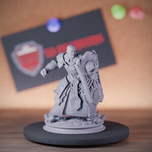 Miniature de garde de sectateur humain | 28 mm-75 mm | Mini D&D Pathfinder Mini imprimé en résine | DMS