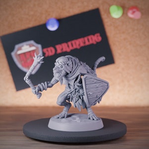 Ratmen Savage Miniature Skaven Warrior Mini Dungeons and Dragons Mini RPG Tabletop Miniature DnD Painting Pathfinder 5e DnD | AG