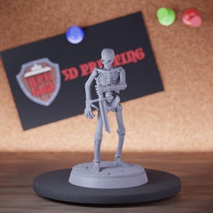 Sword Skeleton Fighter Miniature Undead Monster Mini Dungeons and Dragons RPG Tabletop Miniature DnD Painting Pathfinder 5e DnD | DD