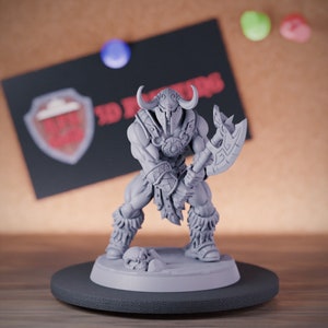 Barbarian Warrior Miniature Dungeons and Dragons Mini RPG Tabletop Miniature DnD Painting Pathfinder 5e DnD | AG