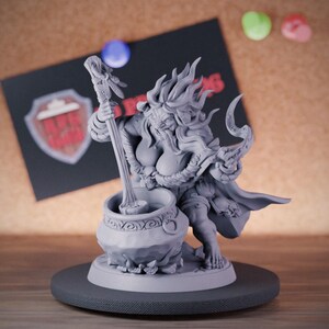Forest Hag Miniature Cauldron Boss Witch MonsterDungeons and Dragons Mini RPG Tabletop Miniature DnD Painting Pathfinder 5e DnD | AG