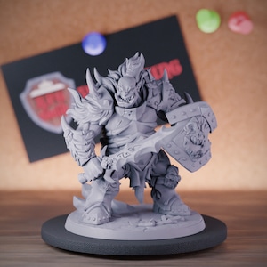 Ogre Miniature Frostmetal Tribe Dungeons and Dragons Mini RPG Tabletop Miniature DnD Painting Pathfinder 5e DnD | AG