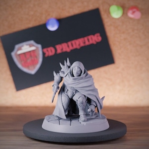Drow Elven Hunter Miniature Ranger Mini Dungeons and Dragons Mini RPG Tabletop Miniature DnD Painting Pathfinder 5e DnD | AG
