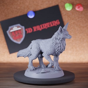 Forest Fox Miniature DnD Beast Stand Dungeons and Dragons Mini RPG Tabletop Miniature DnD Painting Pathfinder 5e DnD | AG