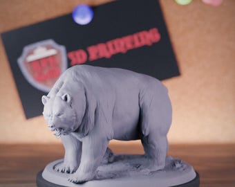 Miniatura de criatura oso / 28 mm-38 mm / Resina impresa en 3D D&D Pathfinder Mini / LoP
